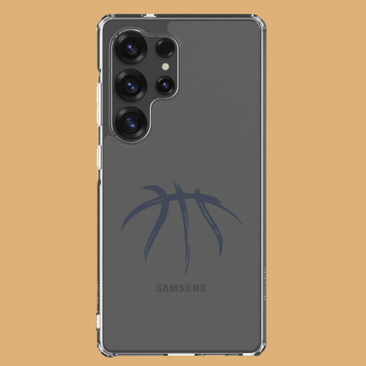Samsung phone case with basketball design on a white background