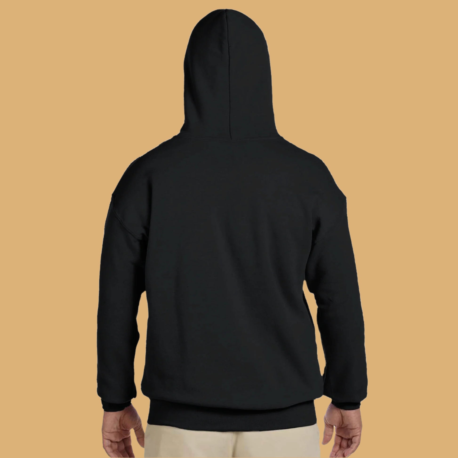 Black hoodie on a white background